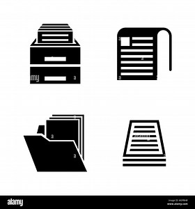 Document. Simple Related Vector Icons Set for Video, Mobile Apps, Web Sites, Print Projects and Your Design. Black Flat Illustration on White Backgrou Stock Vector Image & Art - Alamy