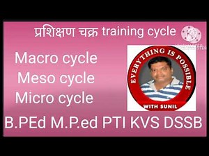 Training Cycle प्रशिक्षण चक्र। macro cycle, meso cycle micro cycle