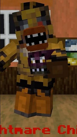 All FNAF 4 Animatronics In Minecraft #minecraft #fnaf #shorts #shortvideo #minecraftshorts