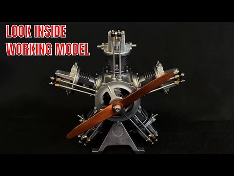 Building a Look Inside 5 cylinder workable radial engine metal model Kit from Teching