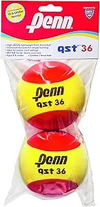Penn QST 36 Tennis Balls - Youth Foam Red Tennis Balls for Beginners