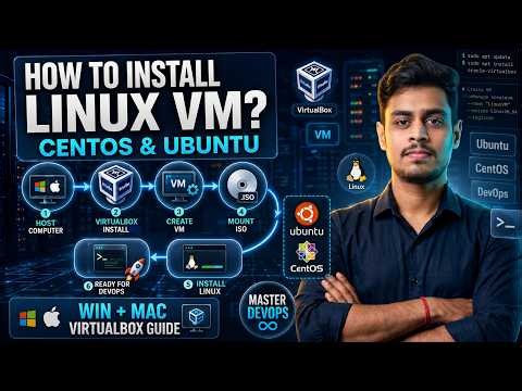 14. How to Install Linux VM (CentOS & Ubuntu) on VirtualBox | Win & Mac | Master DevOps