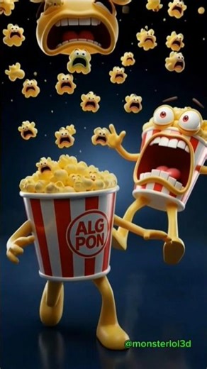 This Popcorn Head Explodes 😱🍿#Shorts#PopcornMonster#USAshorts#MonsterLOL3D