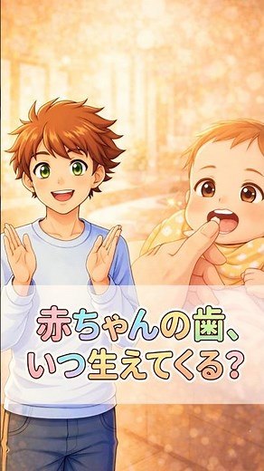 【赤ちゃんの歯】いつ生える？「歯が生える時期とよだれの関係」#新生児 #子育てに関して #すだち先生 #漫画