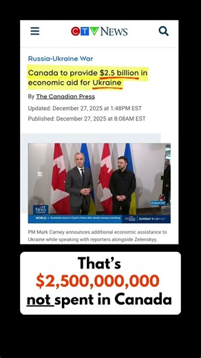 $2.5B sent abroad while Canada breaks! What would you fix at home first?