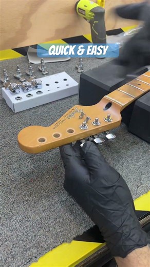 Fender Tuners Swap | Locking Tuners #gbrcenter #guitarshop #fenderstrat #80smusic #fenderguitars