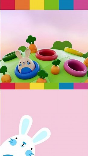 Where is the PINK bunny? 🐰💗💗💗 There it is!! #short #kidssongs