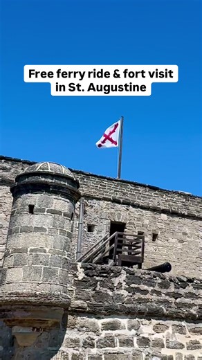 If you’re visiting St. Augustine, don’t skip Fort Matanzas National Monument. It’s one of the best free things to do in the area, and honestly one of our favorite recent stops. You take a short (free!) ferry ride over to a small island, then get to explore a 1700s Spanish fort with amazing views of the water. At the time of our visit, the ferry was running every hour on the half hour, and the whole experience (boat ride exploring) took just under an hour. The boat holds about 40 people, and you’