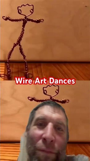 Stop Motion Wire Art Tim Dancing #art #wireworks #wireart #stopmotion