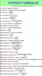27 Physics Formulas Every Student Should Know 😱 #shorts #physics