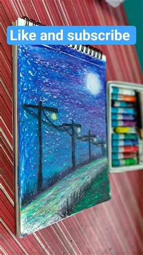 Easy landscape drawing for beginners| #trending #art #likeandsubscribe #landscape #creative #shorts