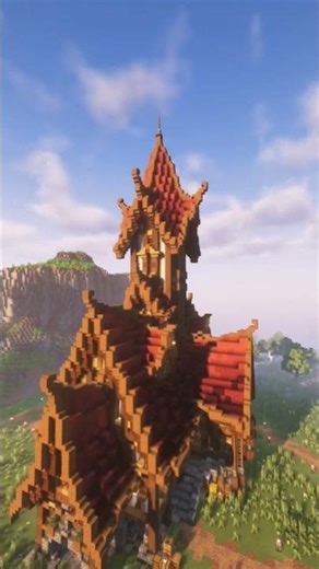 Crimson Clan Hall - Minecraft Build #shorts