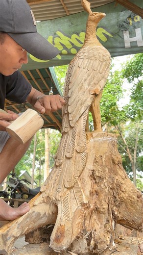 349K views · 2.8K reactions | Easy way to make peacock feathers #woodworking #carpenter #ideas | Bumi Karya Jati | Facebook