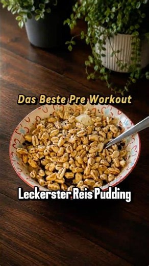💪 The TASTIEST Pre-Workout Rice Pudding #ricepudding #gym #fitness #recipe