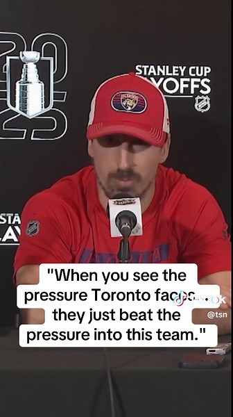 Brad Marchand says the Toronto fans and media put extra pressure on the team.