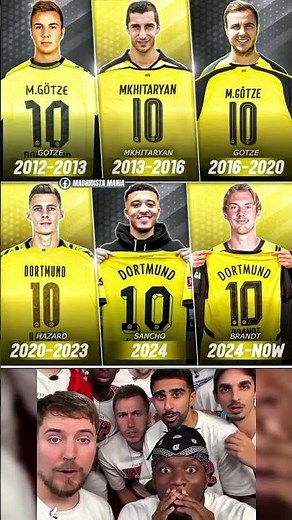 Borussia Dortmund Number 10 History 🔟 From Mario Götze to Jadon Sancho