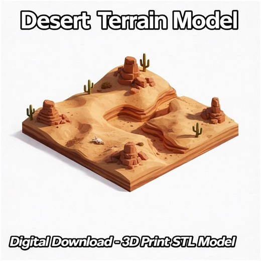 Desert Terrain Model | 3D Print File | Digital Download STL - Etsy