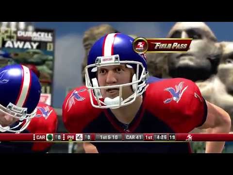 All Pro Football 2K8 - Philadelphia Americans vs Carolina Cobras Full Game (2K All Pro Football)