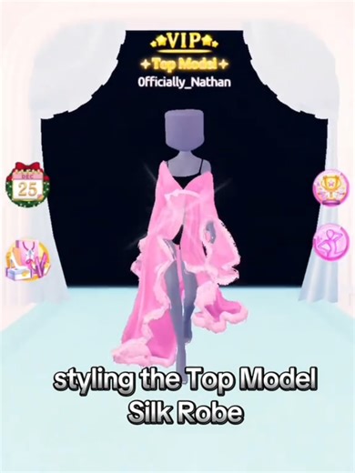 styling the Top Model silk robe @dtionroblox #fyp #dresstoimpress #dtiroblox #dti #roblox