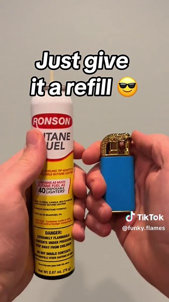 How to refill your lighter ⛽️🔥😎 #reusablelighter #lighterlover #windprooflighter #torchlighter