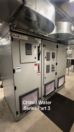Part 3 is out! Here we double back to the chillers for a minute. I show you guys the chiller vfd’s, talk about voltage, show you how they might exhaust their heat, and show you how they are cooled by a separate chilled water fan coil. Enjoy! #fyp #hvac #trending #vfd #chiller