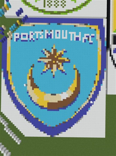 Portsmouth in Minecraft Sand Art! ⚓💙 Love how the reveal turned out — Play Up Pompey! 🔵✨ #Pompey #PortsmouthFC #PlayUpPompey #FrattonPark #efl