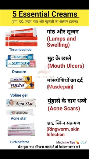 5 Essential Creams Everyone Should Know | Best Creams for Pain, Acne, Mouth Ulcers & Skin Infection