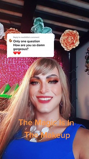 Reply to @medik8te The magic is in the makeup y'all! ❤️ #ToTheSalon #crossdressing #crossdresser #queer #nonbinary