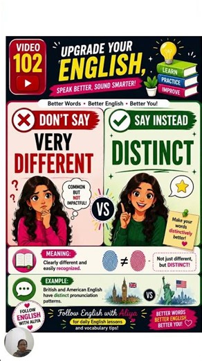 Stop Saying "Very Different" ❌ | Say "Distinct" ✅ | Advanced English Vocabulary