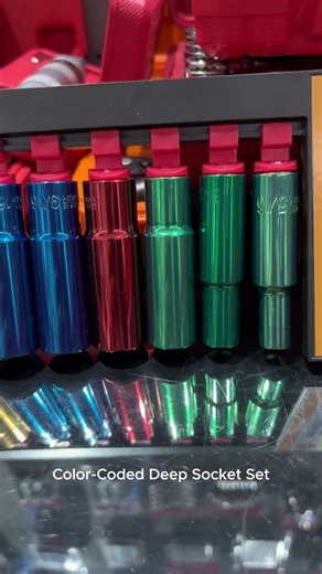 Color Coded Deep Socket Set #tooljoy #screwdriver #tools#socketset #socket