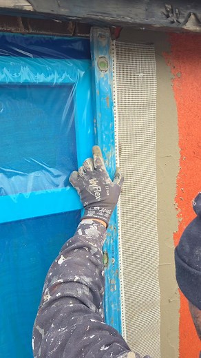 5.6K views | Getting the corner bead and mesh installed perfectly...