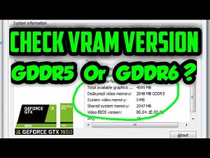 How to Check Vram Version Of Dedicated/Nvidia Graphic Card | GDDR5 OR GDDR6