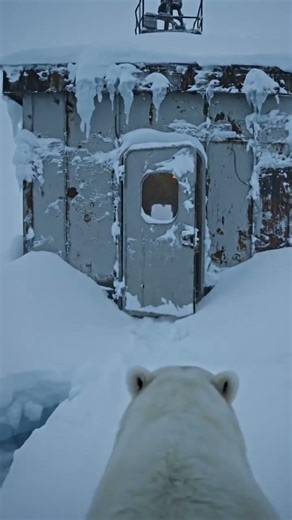 Polar Bear POV Exploring an Abandoned Arctic Research Base#PolarBearPOV #ArcticMystery