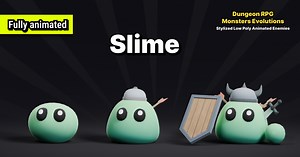 Slime | Dungeon RPG Monsters Evolutions - Stylized Low Poly Animated Enemies | 3D Creatures | Unity Asset Store