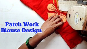 Patch Work Blouse Neck Designs #blousedesign #patchworkblouse #blousestyle | Rukmini Blouse Designer | Facebook