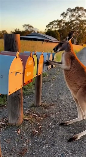 Roo Checks the Mail 📬🦘 Caught on Mailbox Cam!