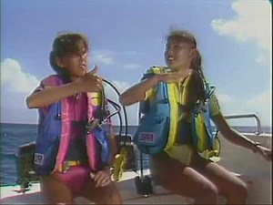 Two Women learning how to Scuba Dive in the Tropics 1980s