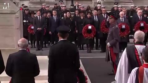 Video: Charles lays his first poppy wreath as King