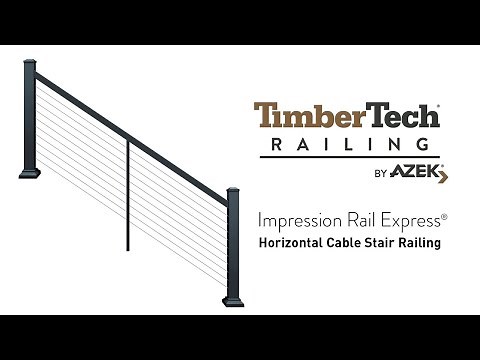 TimberTech Impression Rail Express Horizontal Cable Rail- Stair