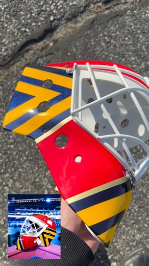 Jesse’s Custom Design | Sergei Bobrovsky @flapanthers 2026 Winter Classic @proschoicemask @vaughncustomsports @nhl clean classic vintage style #goaliemask... | Instagram