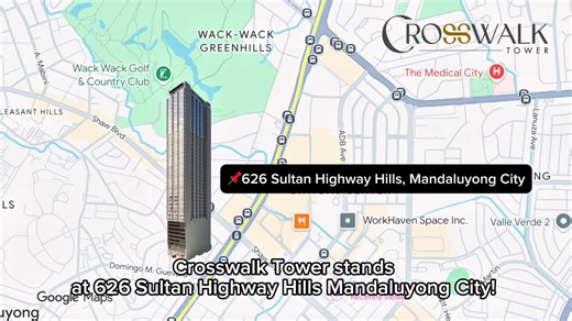 🏆 Award-Winning Living. Smart Investment. Crosswalk Tower is now pre-selling in the heart of Mandaluyong—steps from MRT-3 Shaw Blvd and top lifestyle & business hubs. ✨ Amenities: Infinity pool & jacuzzi • Fitness gym • Private cinema suite • Pool deck lounge • Smart-home–ready, semi-furnished units 📍 Nearby: SM Megamall • Shangri-La Plaza • Greenfield District • Ortigas Center 📈 Why buy now: Pre-selling prices • Flexible payment terms • Strong rental demand • High capital appreciation 🔑 Lim