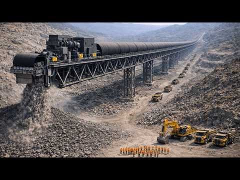 World’s Most Powerful Belt Conveyor Revealed. Mega Mining Logistics & Heavy Engineering Documentary