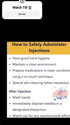 How to safely administer injections
