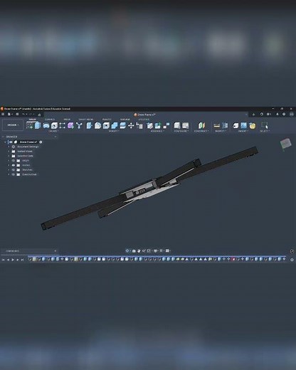 3D Drone Frame Design Showcase in Autodesk Fusion