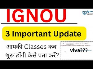 IGNOU classes kab shuru hogi? Ignou 3 Latest Updates || Important Official Notifications #ignou2025