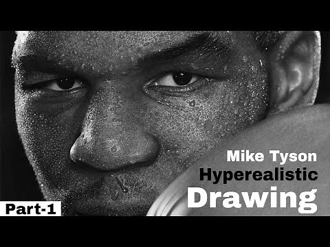 Hyperrealistic Drawing of Mike Tyson | Outline tutorial