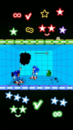 among us vs the Sonic exe. #amongus #sonic #sonicexe #fighting