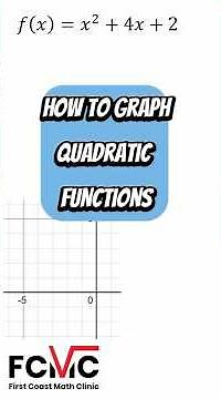How to Graph Quadratic Functions #shorts #firstcoastmathclinic #graphingquadraticfunctions