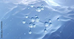 Neopentane rotating molecular structure, 3d model of molecule, alkane, looped video