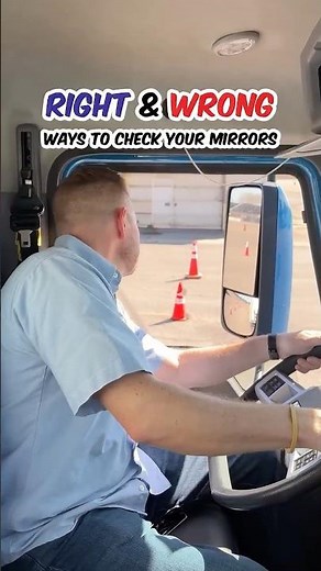The RIGHT Way to Check Your Mirrors | CDL Road Test Tip
